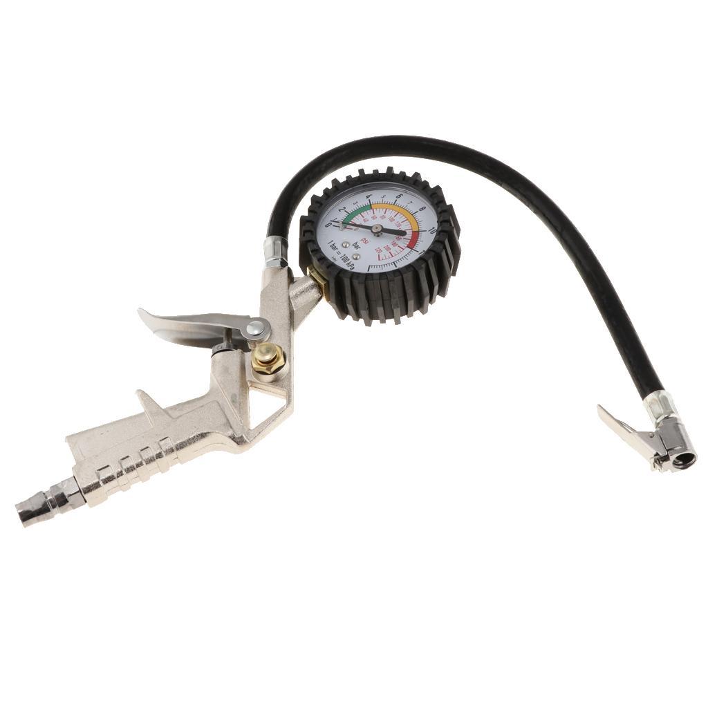 Car Truck Motorcycle Digital Air Tire Inflator Pressure Gauge Meter Tool