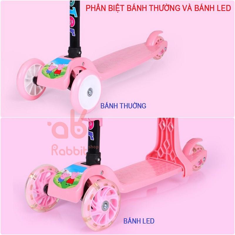 Xe trượt Scooter 3 bánh cao cấp cho bé từ 2 - 10 tuổi Gấp gọn Bánh xe phát sáng