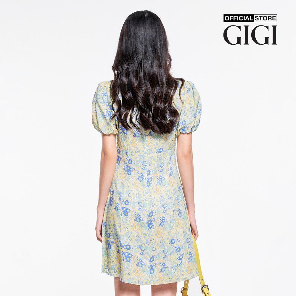 GIGI - Đầm mini tay ngắn cổ vuông rút dây nữ tính G2101D231146