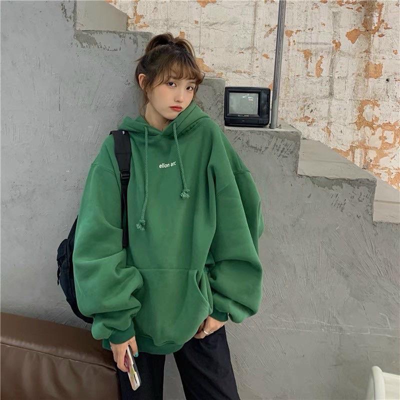 Áo hoodie form rộng mũ hai lớp - Alon arc