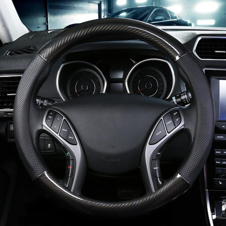 Bọc vô lăng da vân carbon cao cấp TTAUTO cho xe ô tô 4 đến 7 chỗ