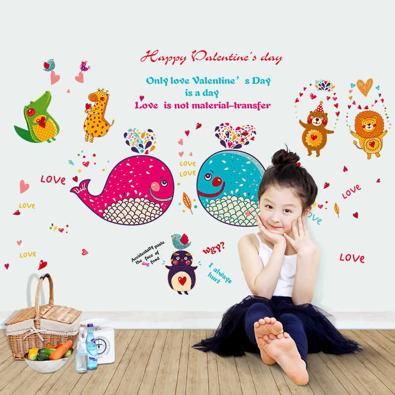 Decal dán tường valentine days ZOOYOO SK9092