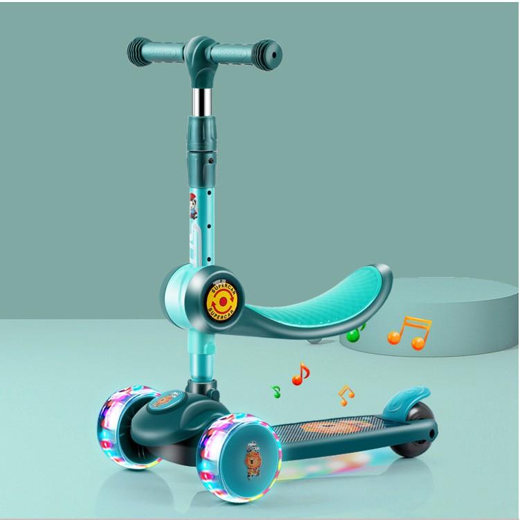 Xe scooter cho bé, Xe trượt đa năng có đèn led làm bằng nhựa ABS không gây độc hại cho bé- Shopbabibo