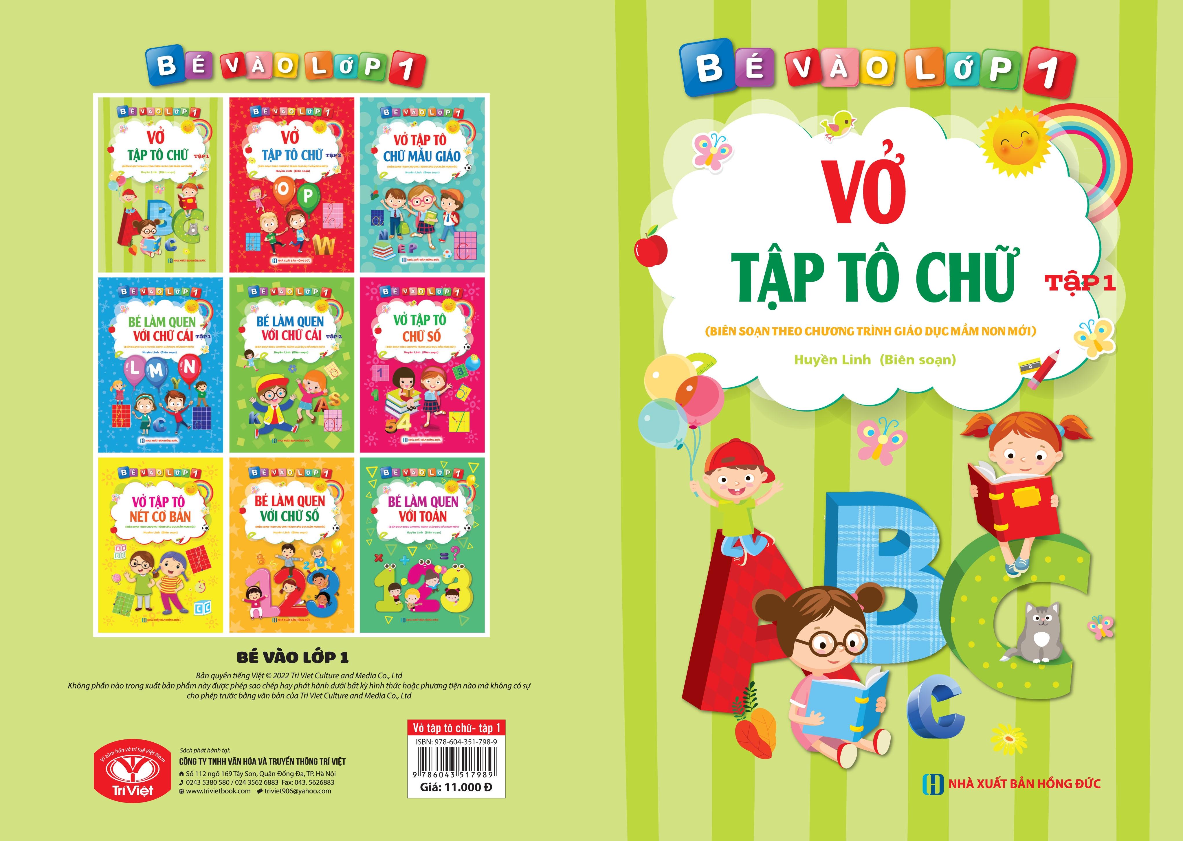 Bé Vào Lớp 1 - Vở Tập Tô Chữ - Tập 1