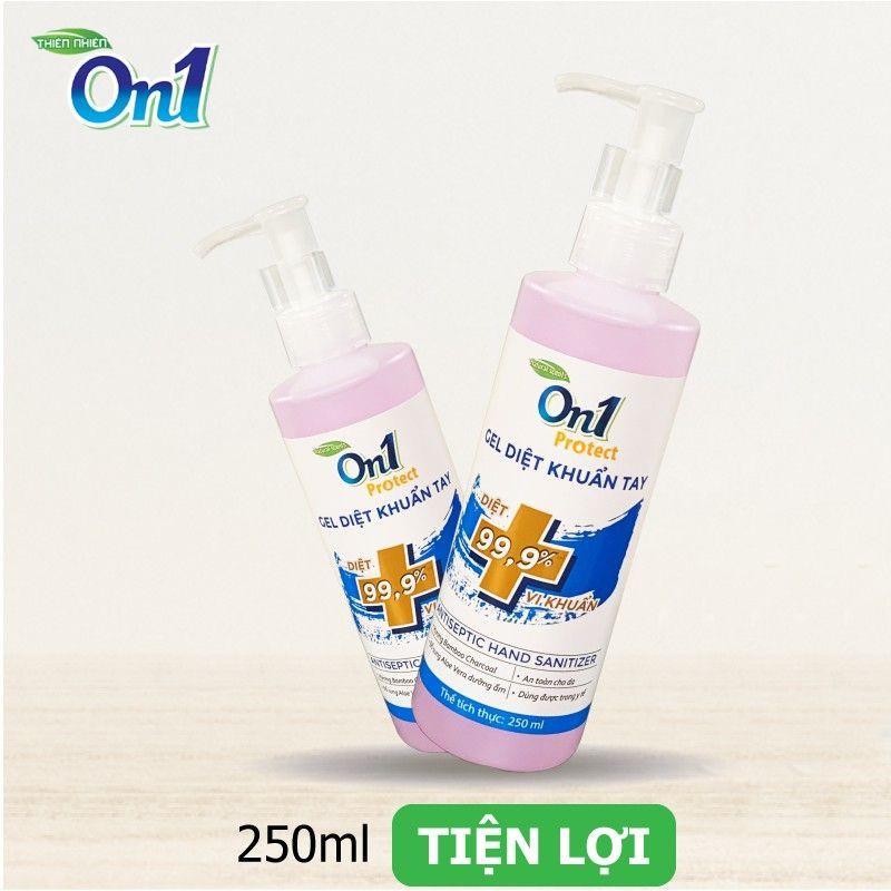 COMBO 2 Chai Gel rửa tay diệt khuẩn On1 Protect 250mlx2