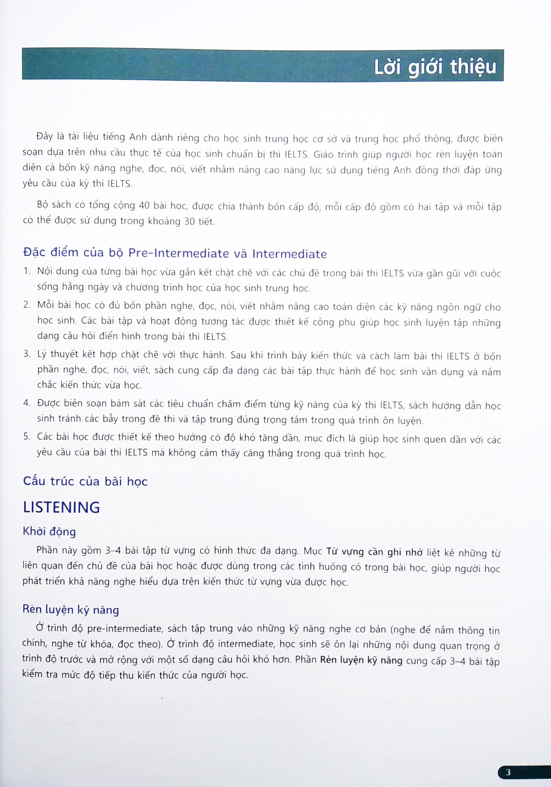 IELTS Trung Học - Pre-intermediate - Book 2