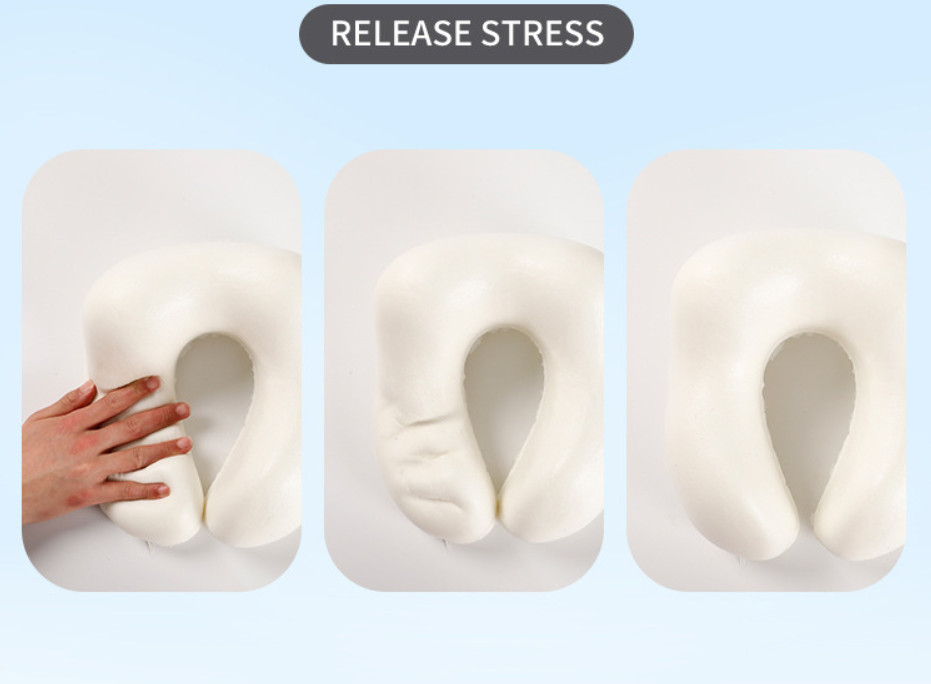 Gối chữ U cao su non chống mỏi cổ giảm stress - Hàng cao cấp
