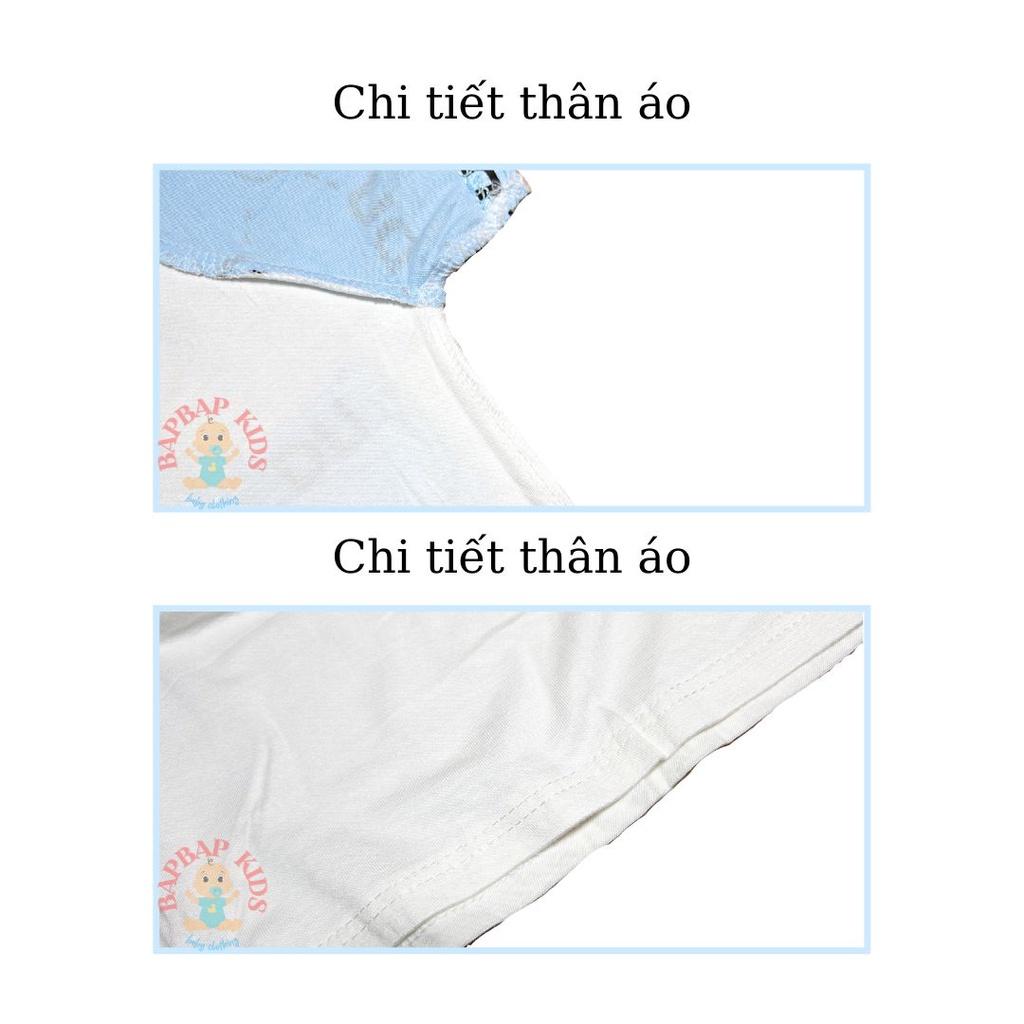 Bộ Cộc Tay Cho Bé Trai, Bé Gái BAPBAP Vải Thun Lạnh Minkymom Phối Tay Màu, Đồ Bộ Trẻ Em Mặc Nhà CTP