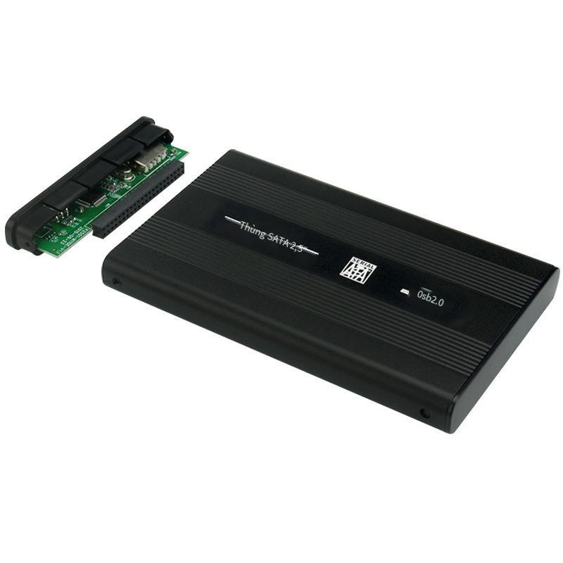 Hộp đĩa cứng phong cách mới nhất 2.0USB 2.5 inch cổng nối tiếp máy tính xách tay SATA vỏ kim loại USB2.0 hộp đĩa cứng di động bên ngoài