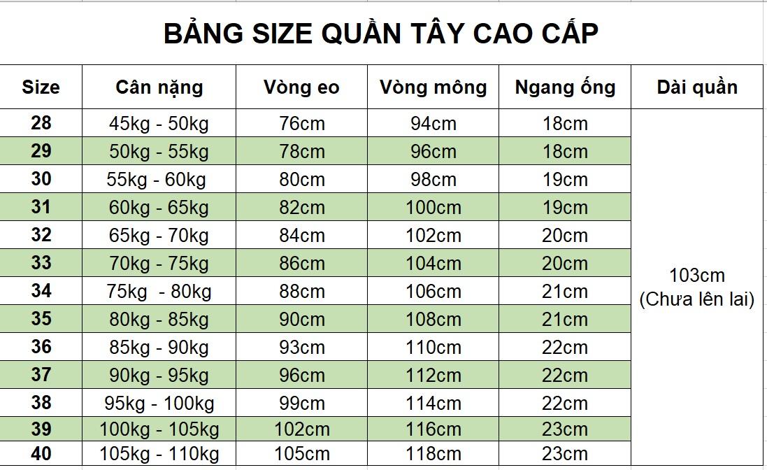 Quần tây nam cao cấp từ 45kg đến BIG SIZE 100kg, form đứng không ly, MÀU NÂU NHẠT, - NH Shop