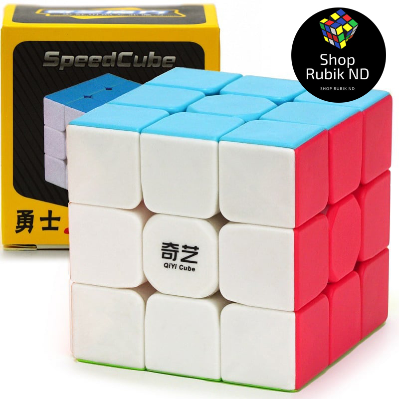 Rubik 3x3 QiYi Warrior S Stickerless Rubic 3 Tầng Không Viền