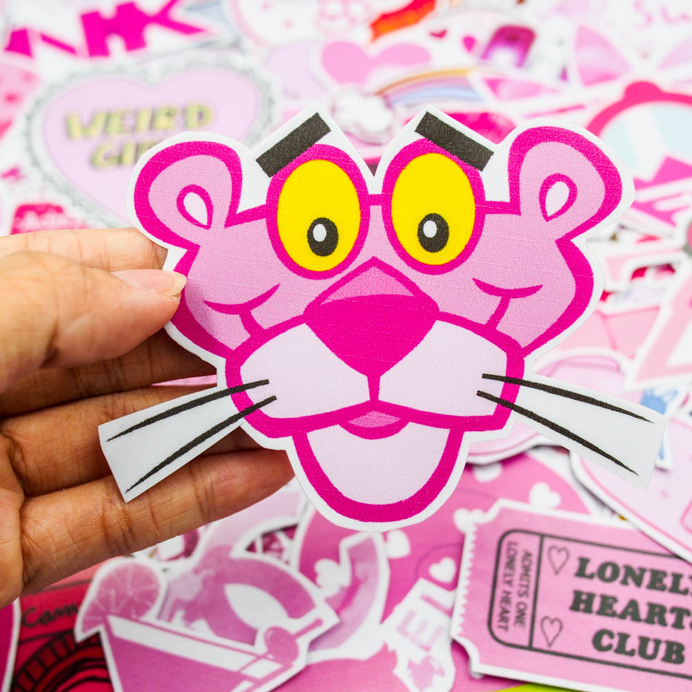 Sticker Factory - Set 100 sticker hình dán - Pink màu hồng