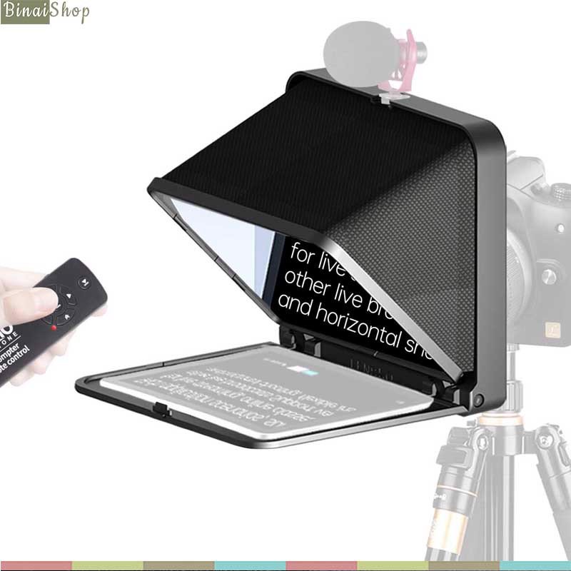 Lensgo Teleprompter TC7 - Máy Nhắc Chữ Mini Cho Biên Tập Viên, MC Truyền Hình, Kích Thước Nhỏ Gọn, Dùng Cho Điện Thoại, Máy Ảnh - Hàng Chính Hãng