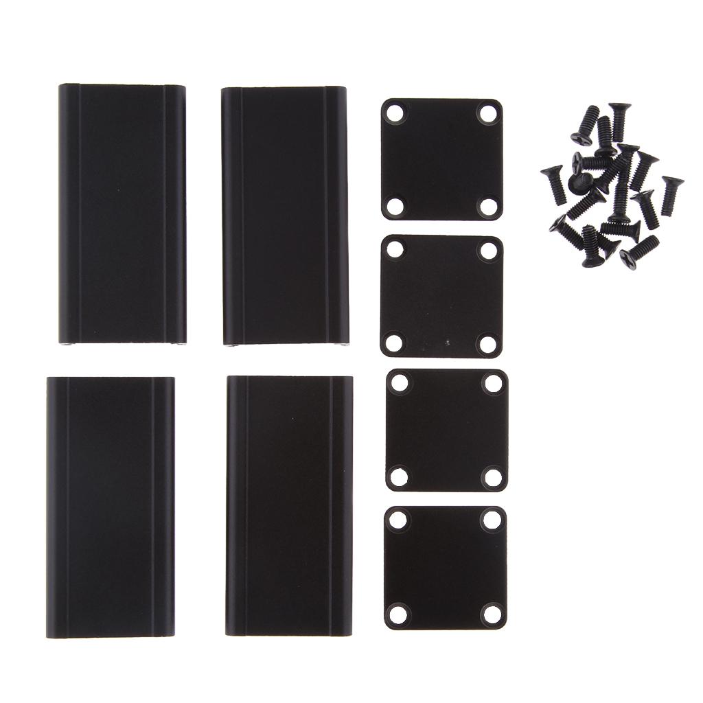 2 Set 50x25x25mm Aluminum Instrument Box PCB Enclosure DIY