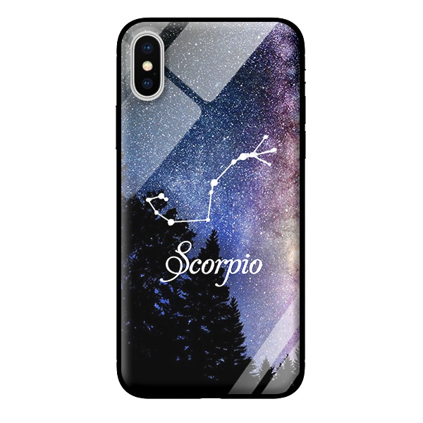 Ốp lưng kính cường lực cho iPhone X 12 cung hoàng đạo - Hàng chính hãng