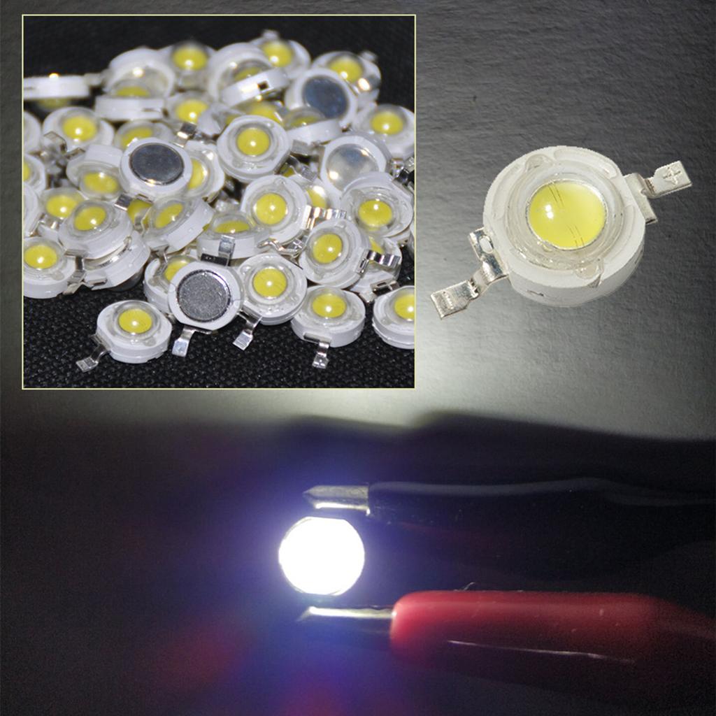 50 Cái 1W Cao Cấp SMD LED Chip COB Đèn Hạt Đèn LED Trắng Diode