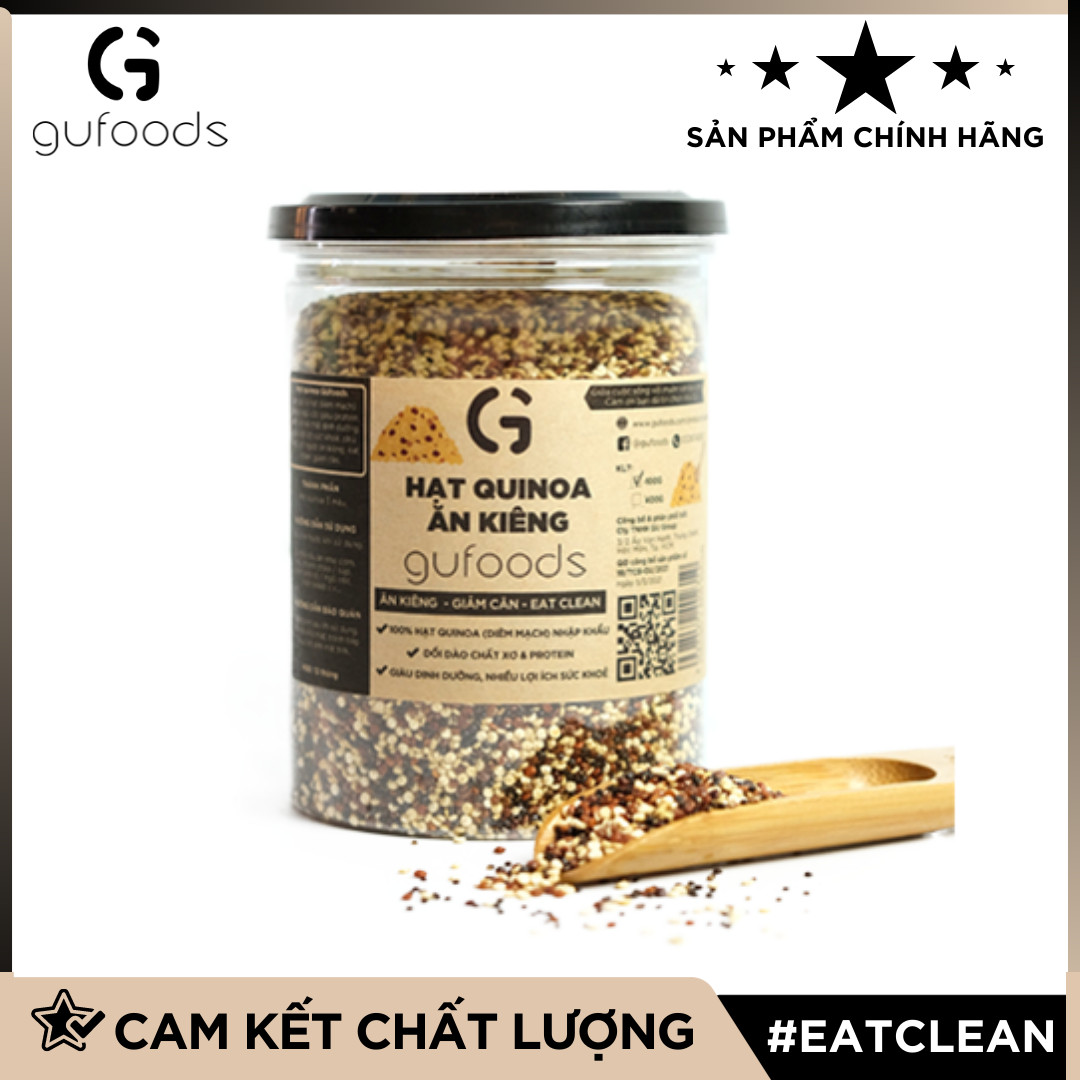 Hạt quinoa 3 màu ăn kiêng GUfoods - Giảm cân, Eat clean, Giàu lợi ích sức khoẻ