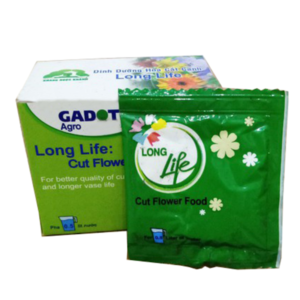 Gói Dưỡng Hoa Tươi LONGLIFE Của ISRAEL ( 1 Hộp/10 Gói ) - Giữ Hoa Tươi Lâu Gấp 2 Lần Và Không Cần Thay Nước