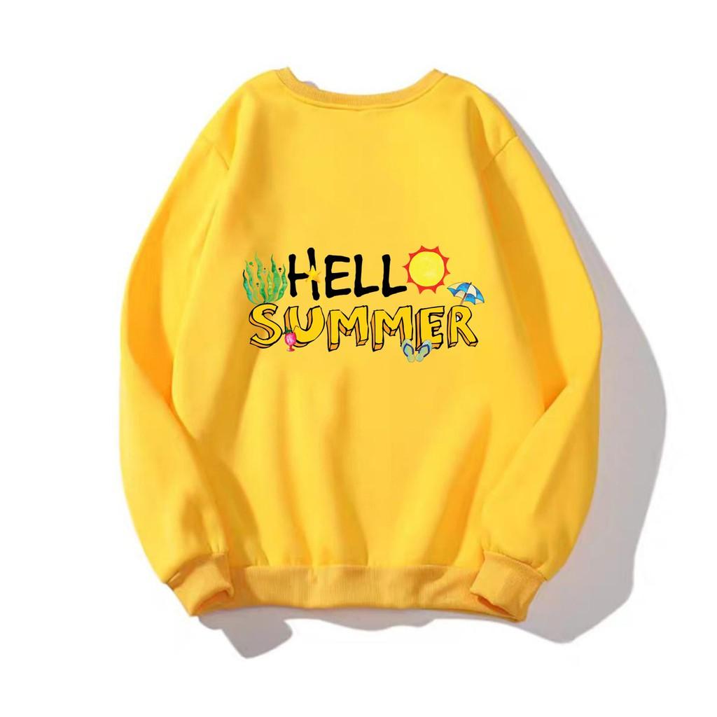 Áo sweater nam nữ in hình Summer William - DS115, chất nỉ dày dặn, hợp làm áo cặp