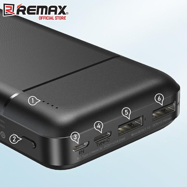 Hình ảnh Pin Sạc Dự Phòng 20000mAh Remax RPP-166 Lango Series Fast Charing 2.1A Tích Hợp 2 Cổng USB(HÀNG CHÍNH HÃNG)