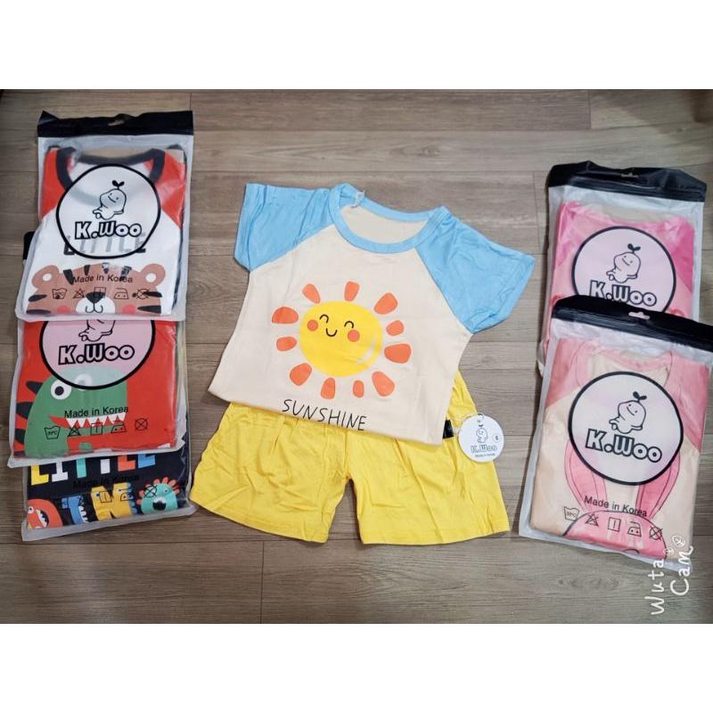 Bộ Cộc Tay Thun Lạnh  Cho Bé Trai Bé Gái