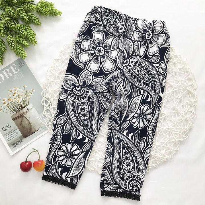 Quần legging dài bé gái từ 7kg-19kg thun cotton 4 chiều - QG28