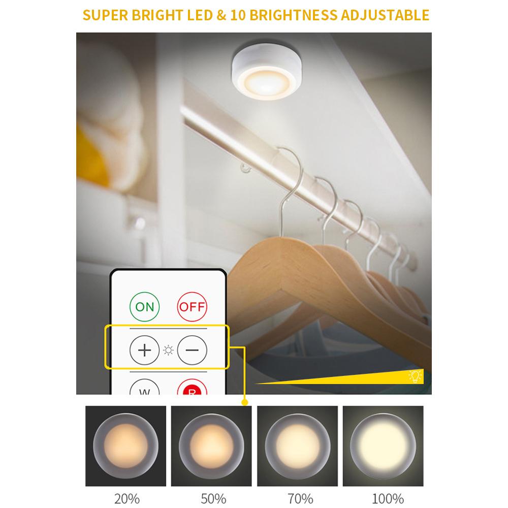 Đèn LED RGB gắn tủ quần áo, có chế độ hẹn giờ, điều khiển từ xa