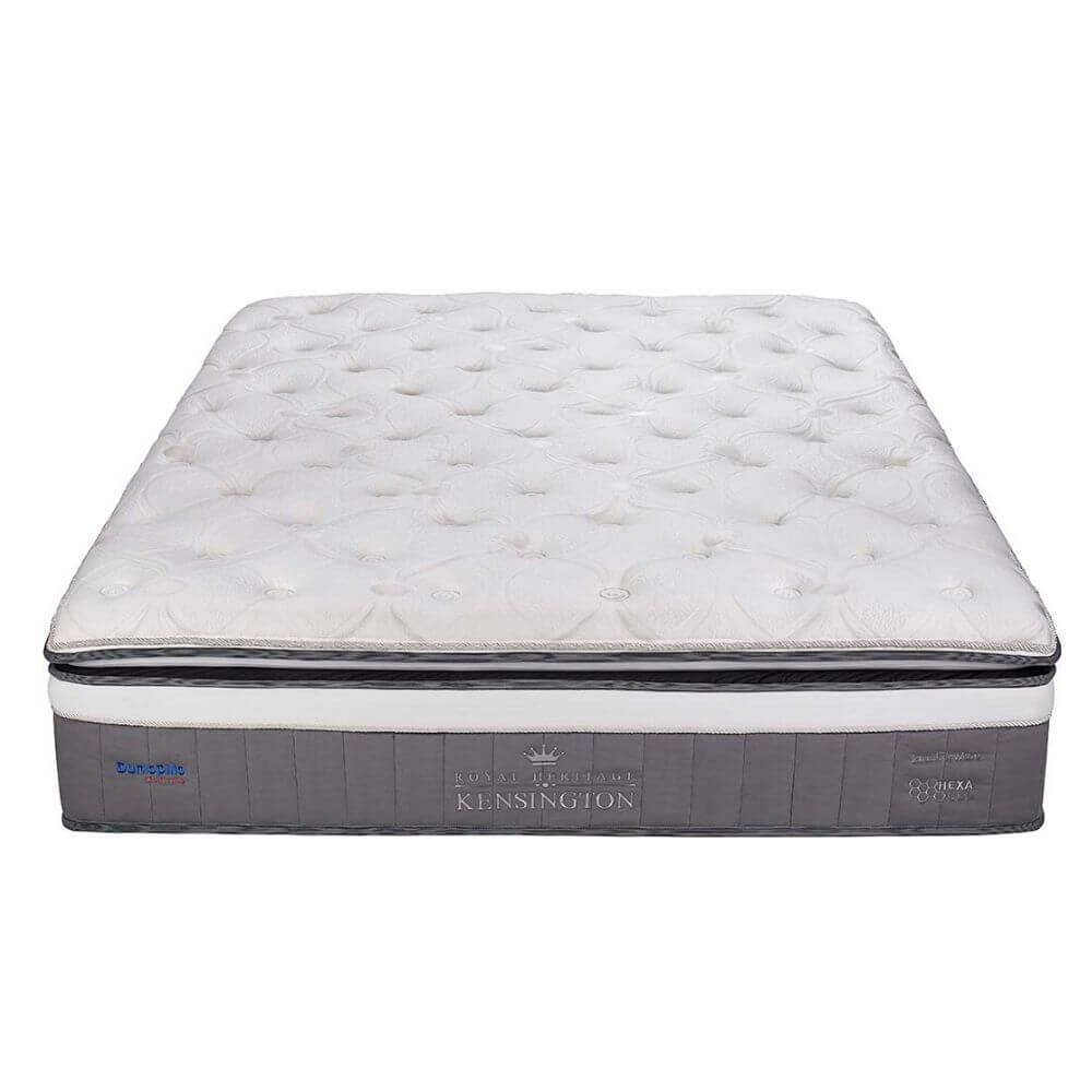 Nệm lò xo túi cao cấp Dunlopillo Royal Kensington giảm đau vai gáy - Lớp Pillow Top kết hợp Plushtop tăng êm ái