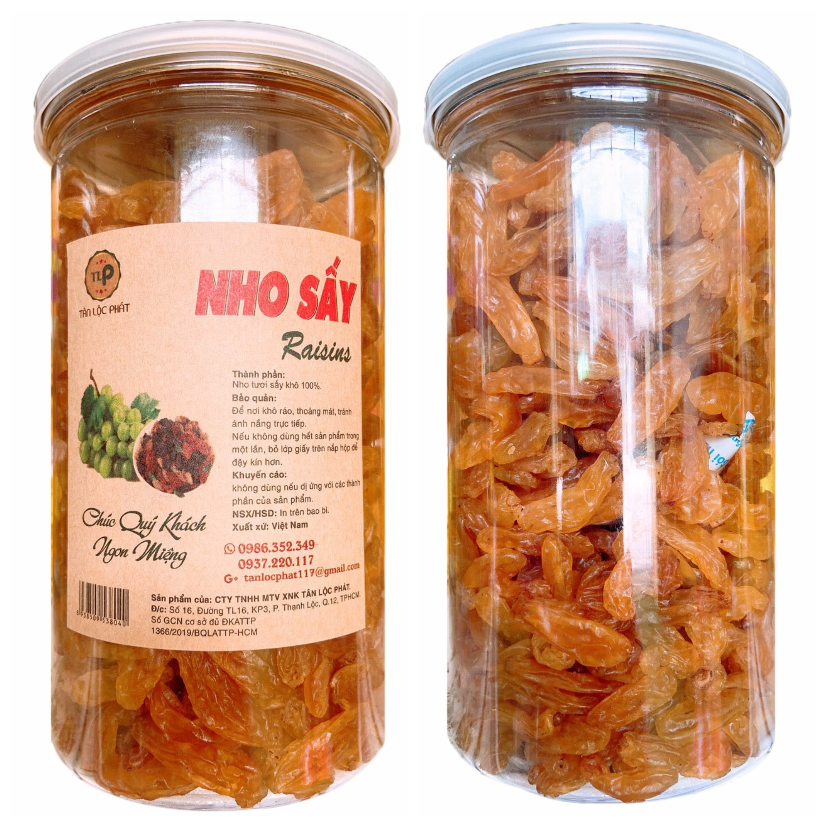 NHO VÀNG SẤY KHÔ TÂN LỘC PHÁT COMBO 2 HŨ - MỖI HŨ 500G