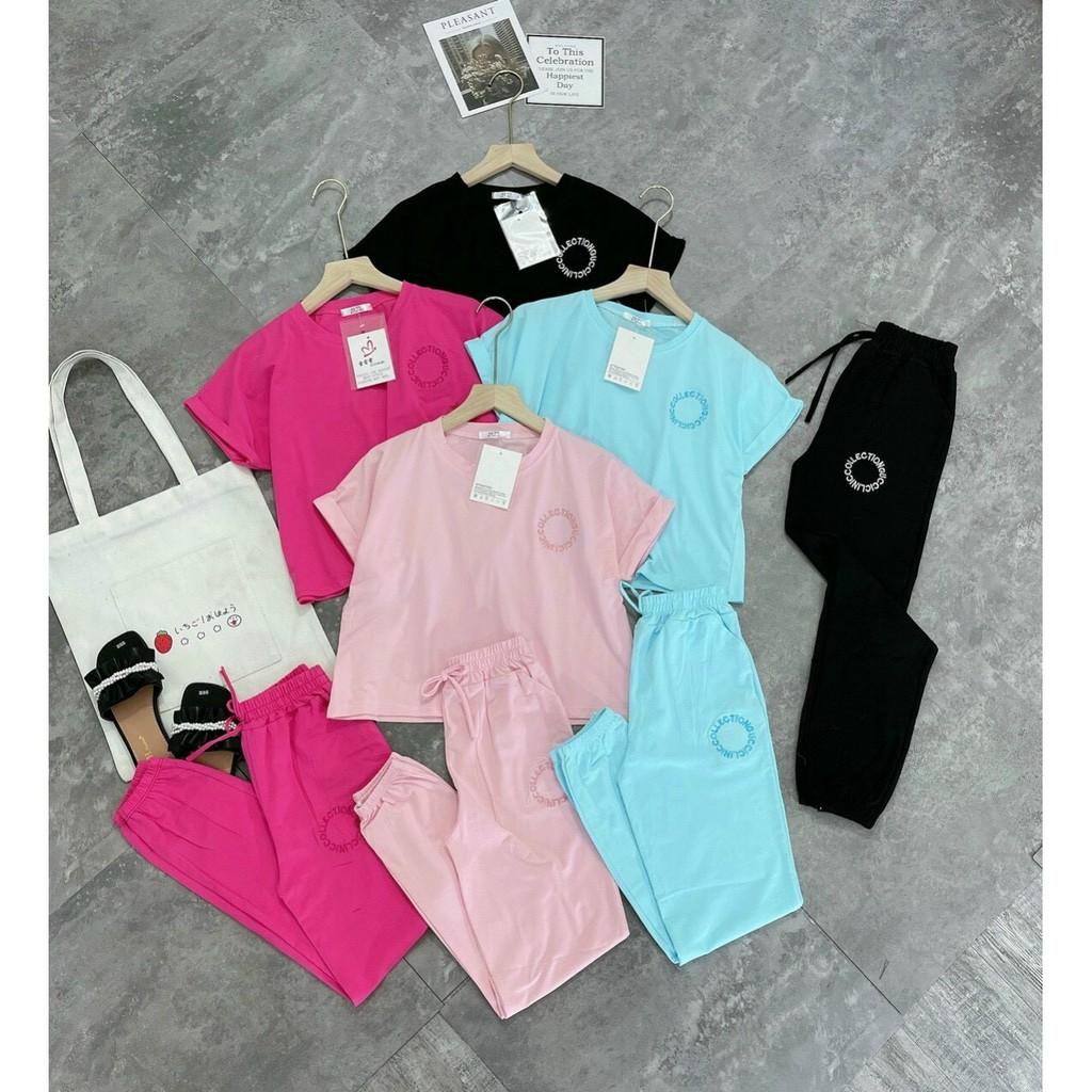SET BỘ THUN TAY NGẮN,QUẦN DÀI NỮ NHIỀU MÀU XINH XẮN HỢP CHO MÙA HÈ