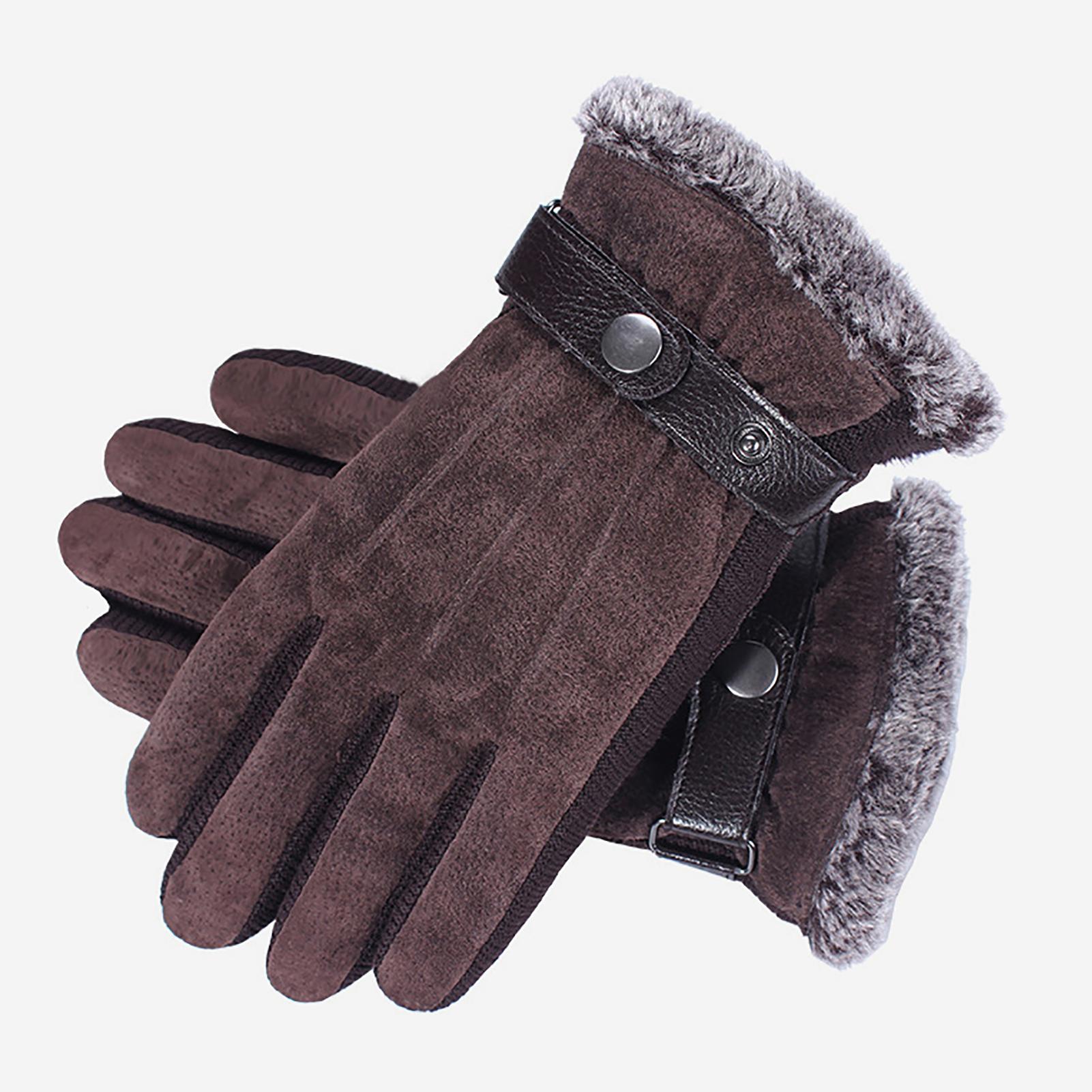 Găng tay bằng lông cừu, có thể chạm màn hình cảm ứng dùng trong mùa đông, hoạt động thể thao như đạp xe, trượt tuyết