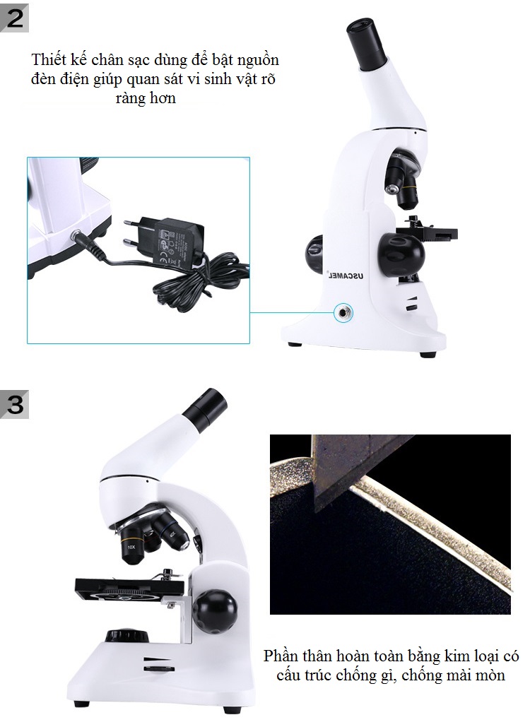 Kính hiển vi để bàn chuyên dùng trong y tế, quan sát các vật thể sinh vật M2