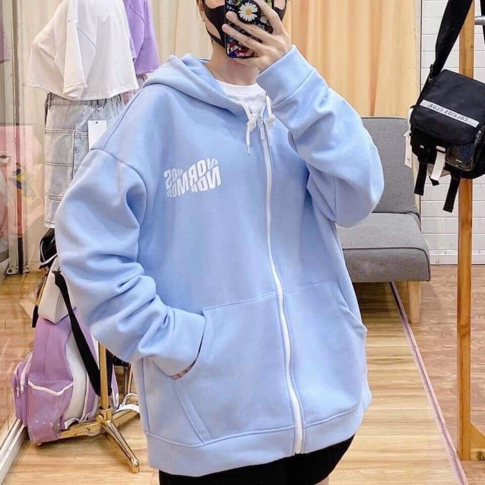 Áo khoác nỉ hoodie trơn normos Unisex - Thun tay dài sweater form rộng có mũ dáng suông basic ulzzang nam nữ