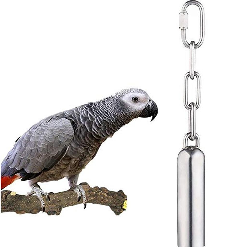 Bird Stainless Steel Bell Toys Chew Parrot Hanging Toy Cockatiel Parakeet S