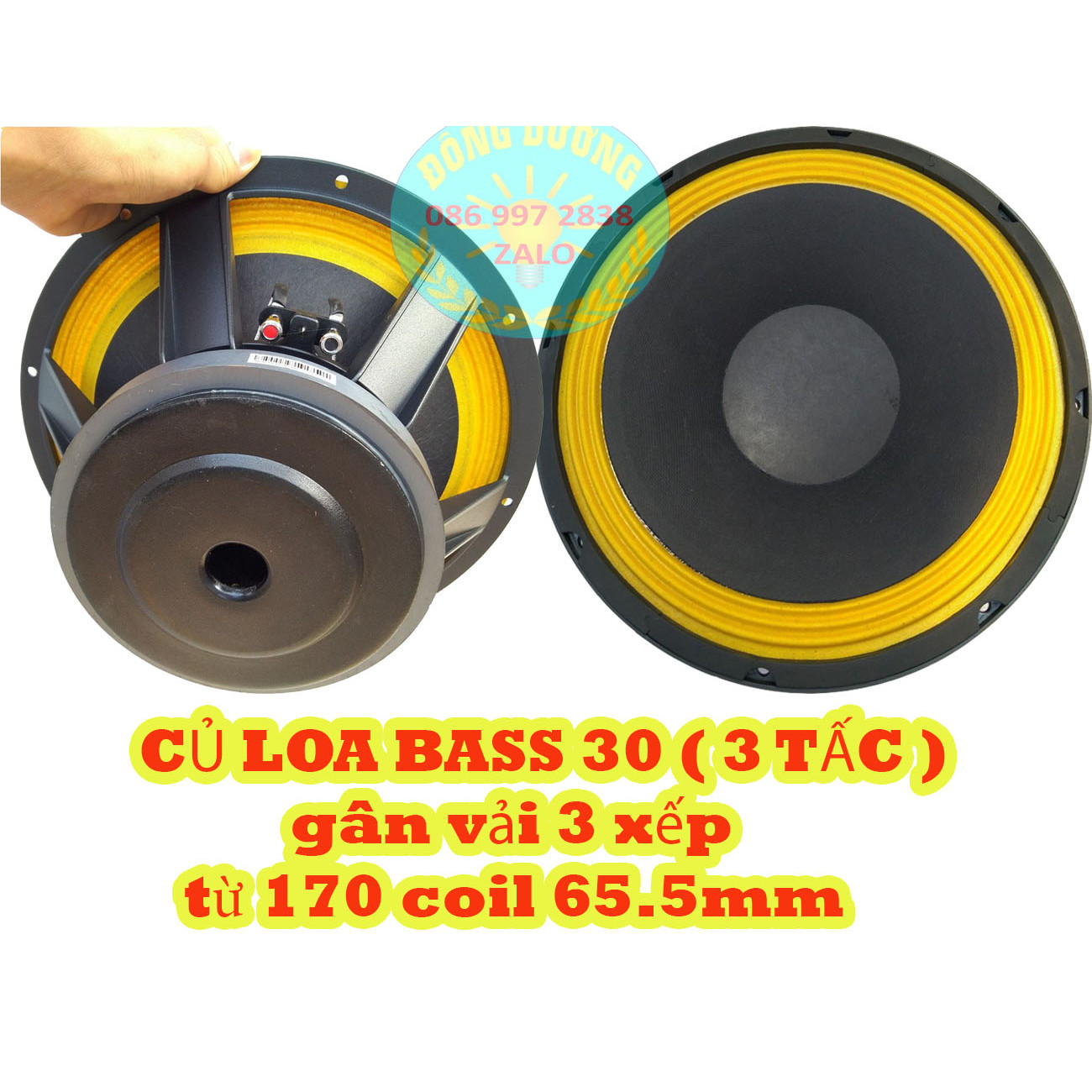 CỦ LOA KARAOKE BASS 30 ( 3 TẤC ) GÂN VÀNG TỪ 170 COIL 66