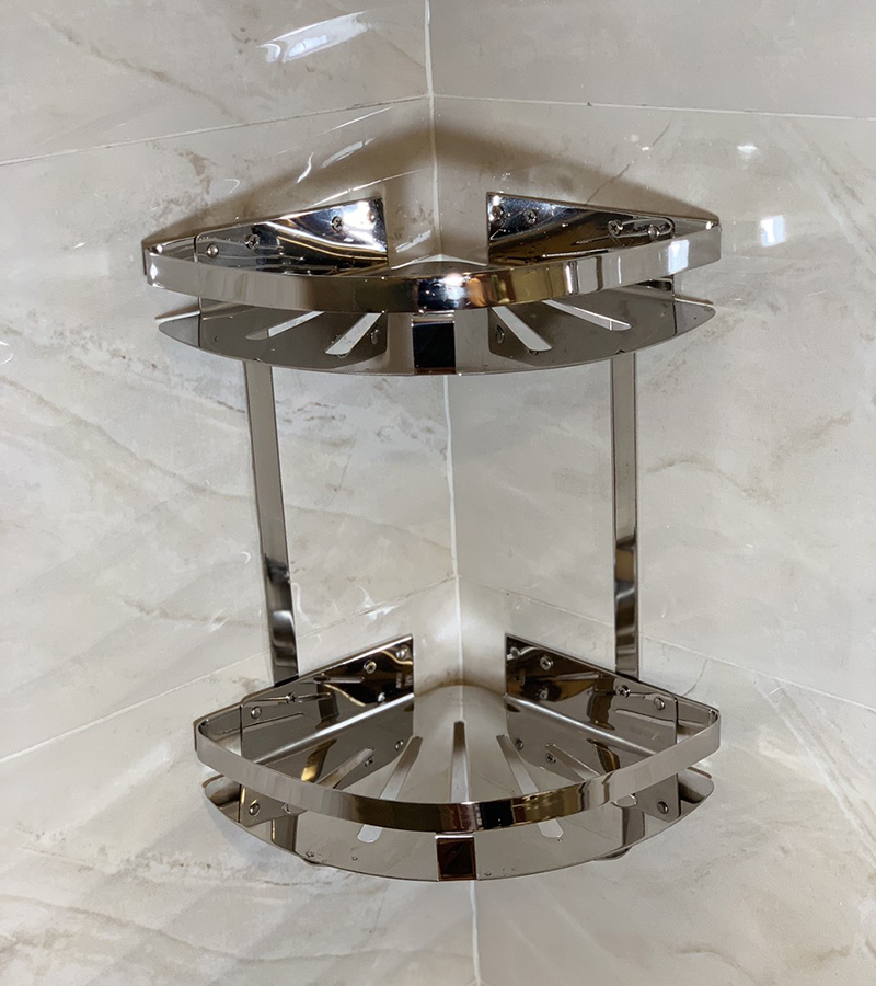 KỆ góc đôi phòng tắm 100% INOX 304