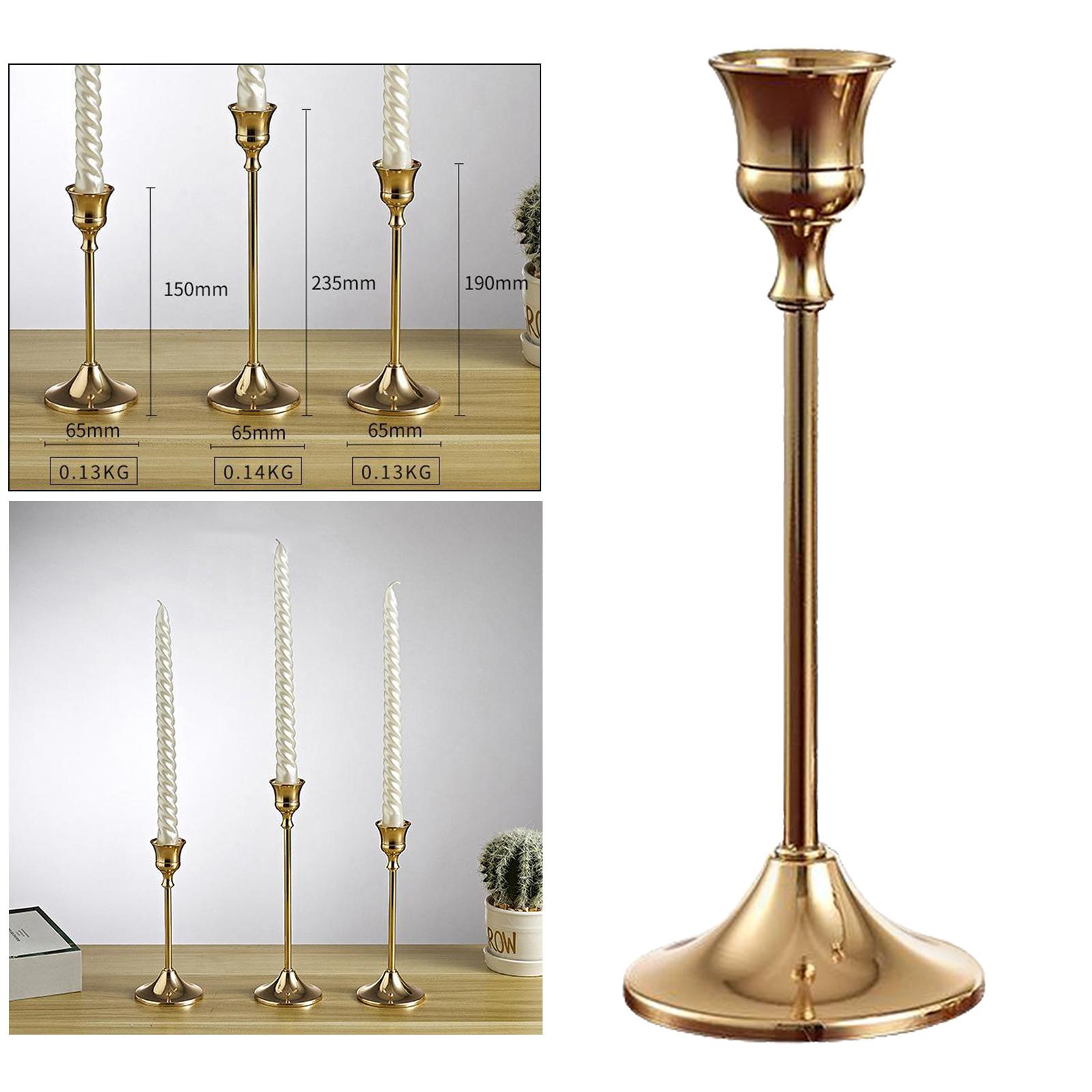 2x Candle Stand Candlestick Holders Gold Candle Holder Wedding Dinner Decor