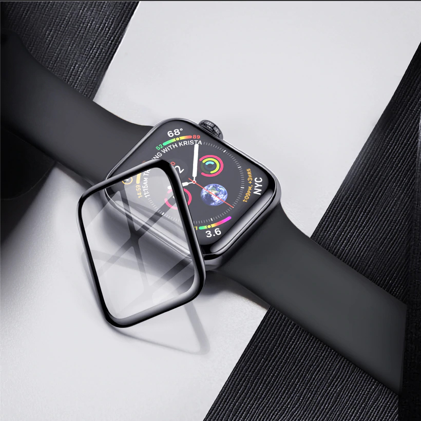 Miếng dán kính cường lực Full 3D BASEUS cho Apple Watch 40mm (Mỏng 0.3mm, Full HD, Vát cạnh 3D, hạn chế vân tay) - Hàng chính hãng