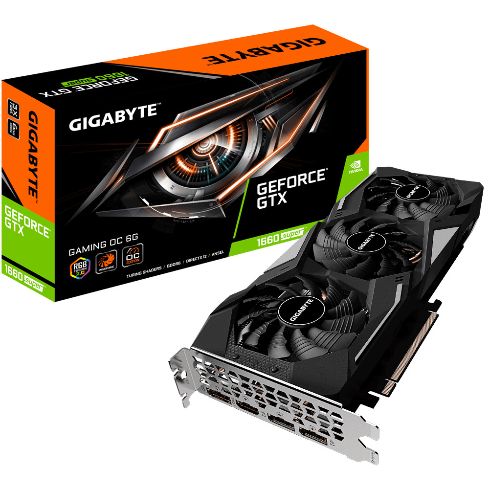 Card màn hình GIGABYTEGeForce GTX 1660 SUPER GAMING OC 6G (GV-N166SGAMING OC-6GD)-Hàng Chính Hãng