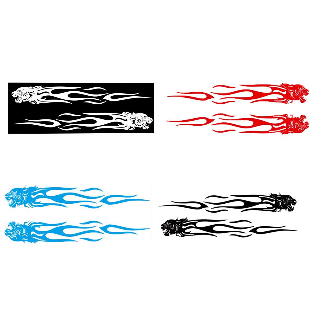 Pair Waterproof Car Body Side Truck Decal Vinyl Flame Graphics Racing Stripes Sticker Universal