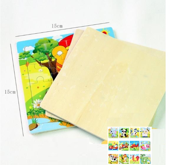 Set 2 Bộ Ghép Hình 16 Mảnh Bằng Gỗ Rèn Luyện Trí Thông Minh Cho Bé