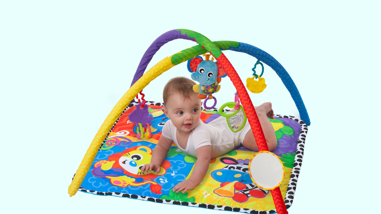 Thảm nằm chơi nhạc rừng Playgro Music in the Jungle Activity Gym, cho bé sơ sinh đến 24 tháng
