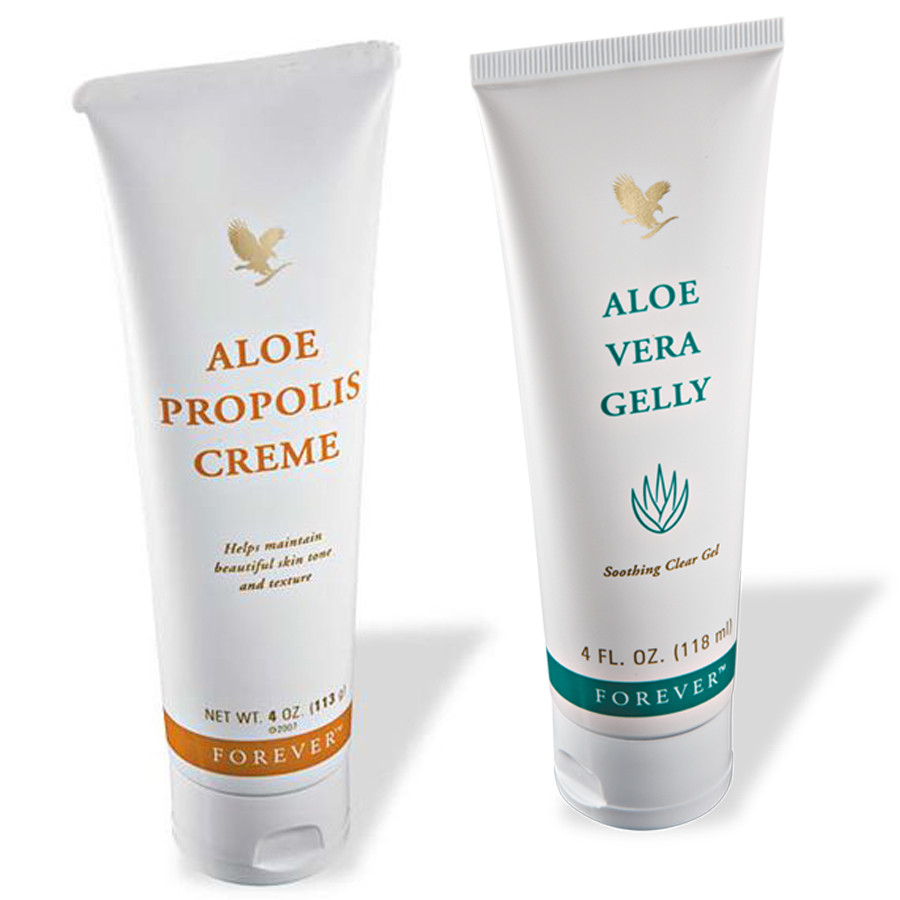 Bộ chăm sóc da thiết yếu  Aloe Propolis Creme (#051)  và Forever Aloe Vera Gelly (#061) -4Oz/tuýp