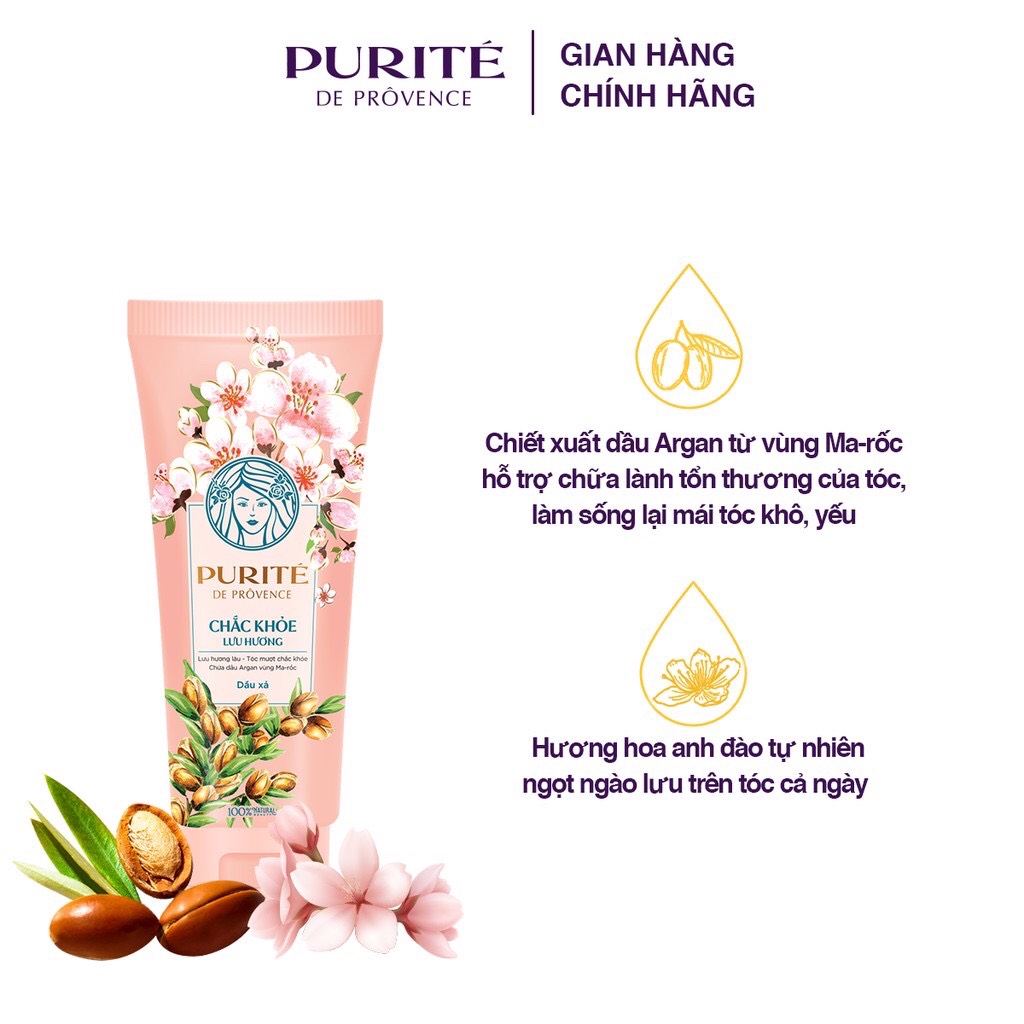 Dầu Xả Purité Chắc khỏe và Óng mềm Lưu hương 150ml/tuýp