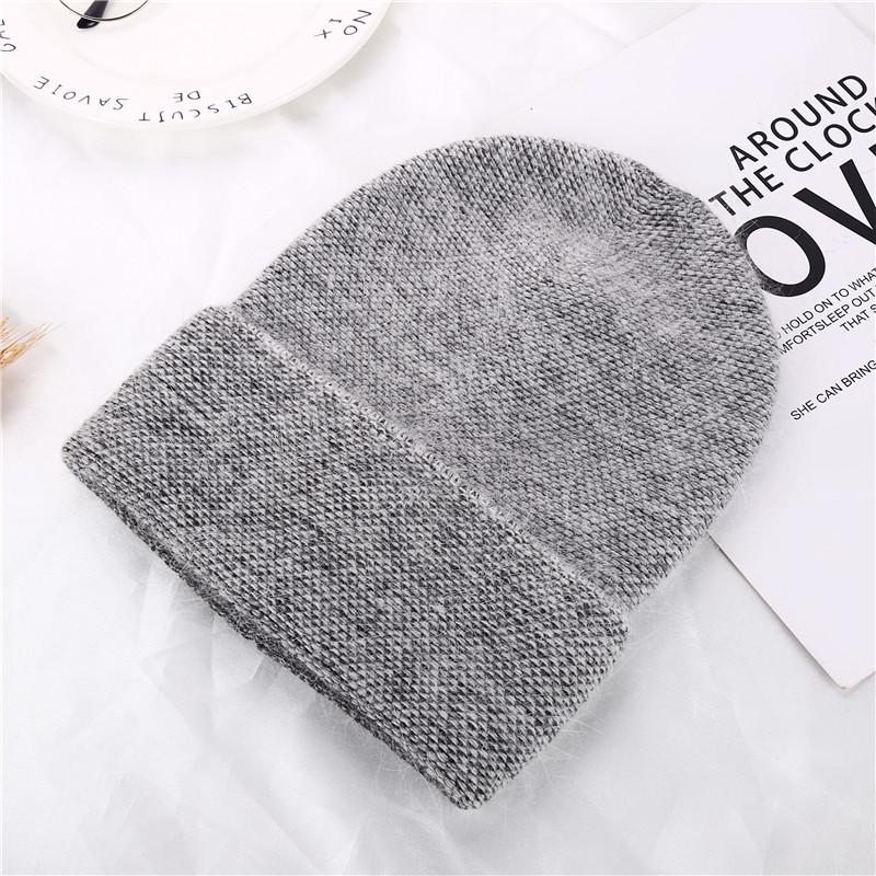 Xthree mới nữ Nón Mùa Đông nón len Angola lông Thỏ bò Bonnet mũ bé gái mùa thu trai nữ giữ ấm nón lưỡi trai thời trang