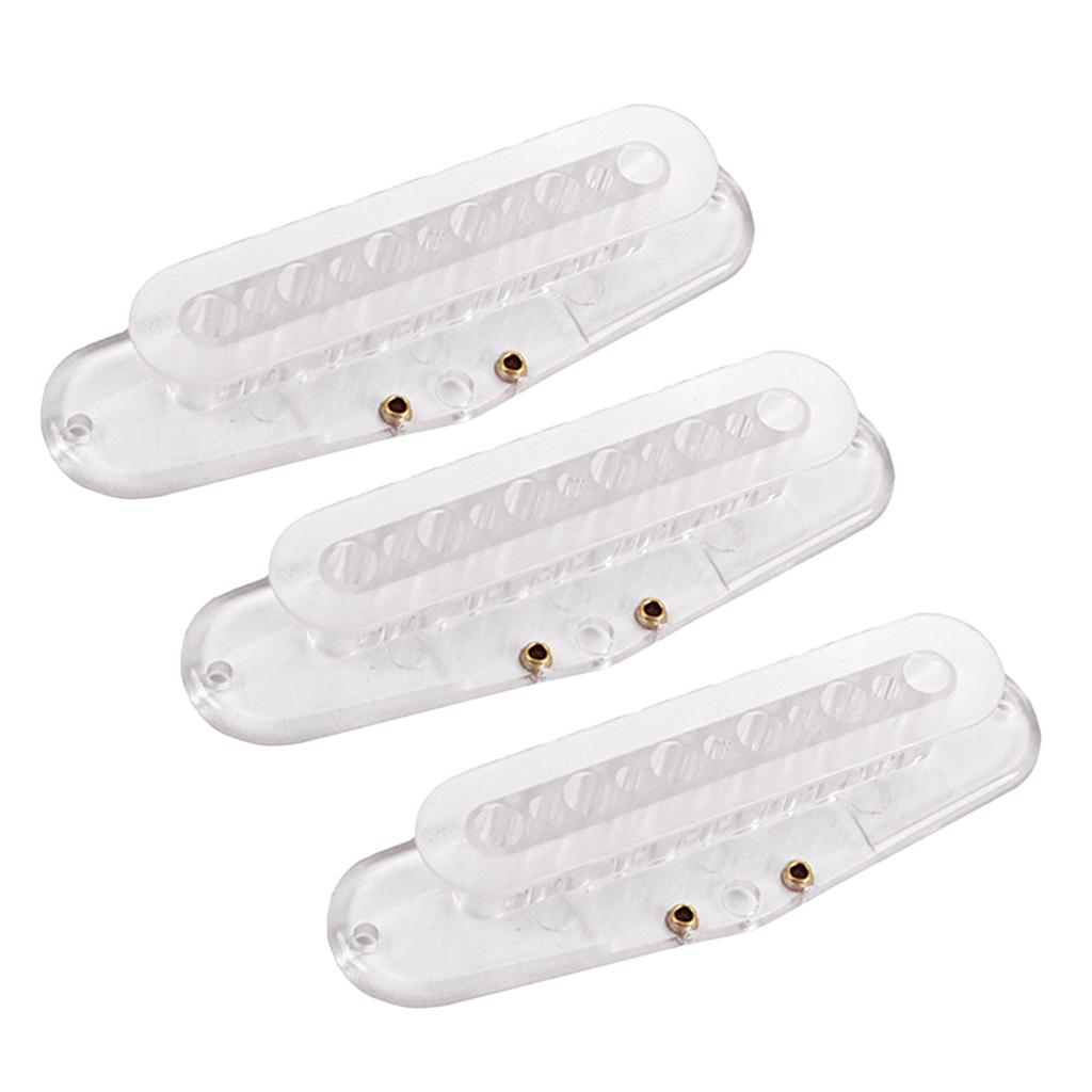 Sunnimix 3 Miếng Nhựa Dẻo Cầu Đơn Cuộn Dây Thu Bobbins 52 Mm Vít Bên Cho 6 Dây Đàn Guitar Điện Phần