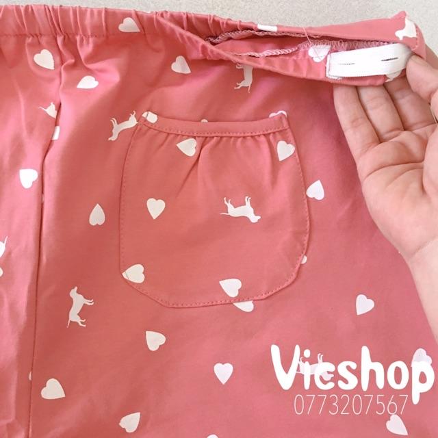 Bộ bầu và sau sinh Pink cổ chéo