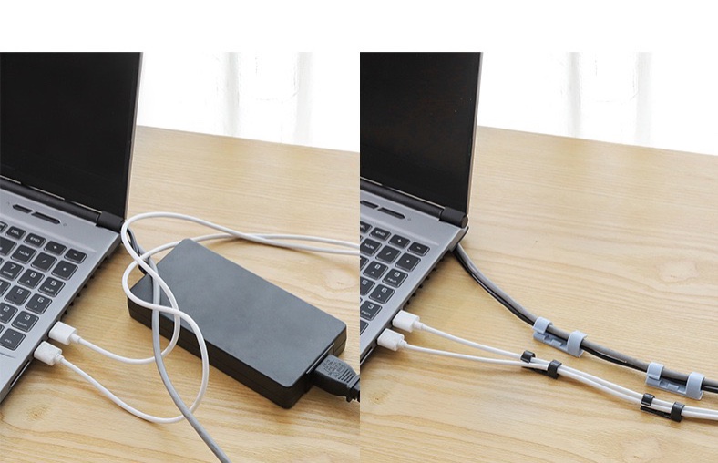 Bộ 16 nẹp dây điện chống rối dán tường - TP090