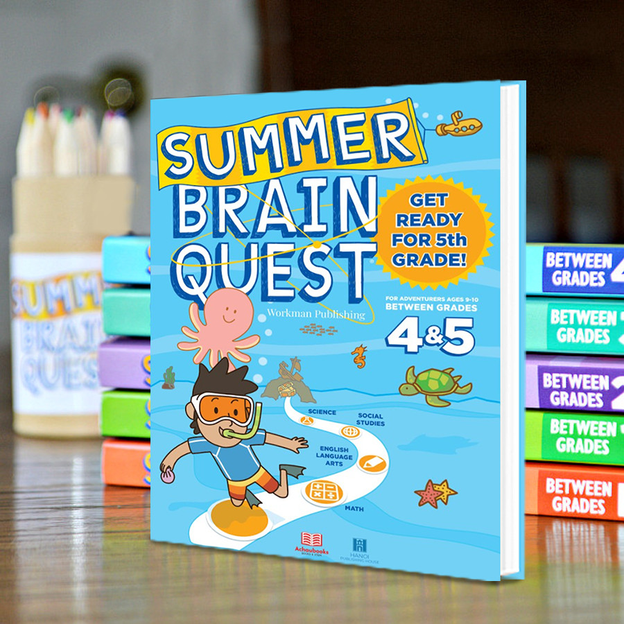 Combo 5 cuốn Summer Brain quest cho trẻ 5-10 tuổi