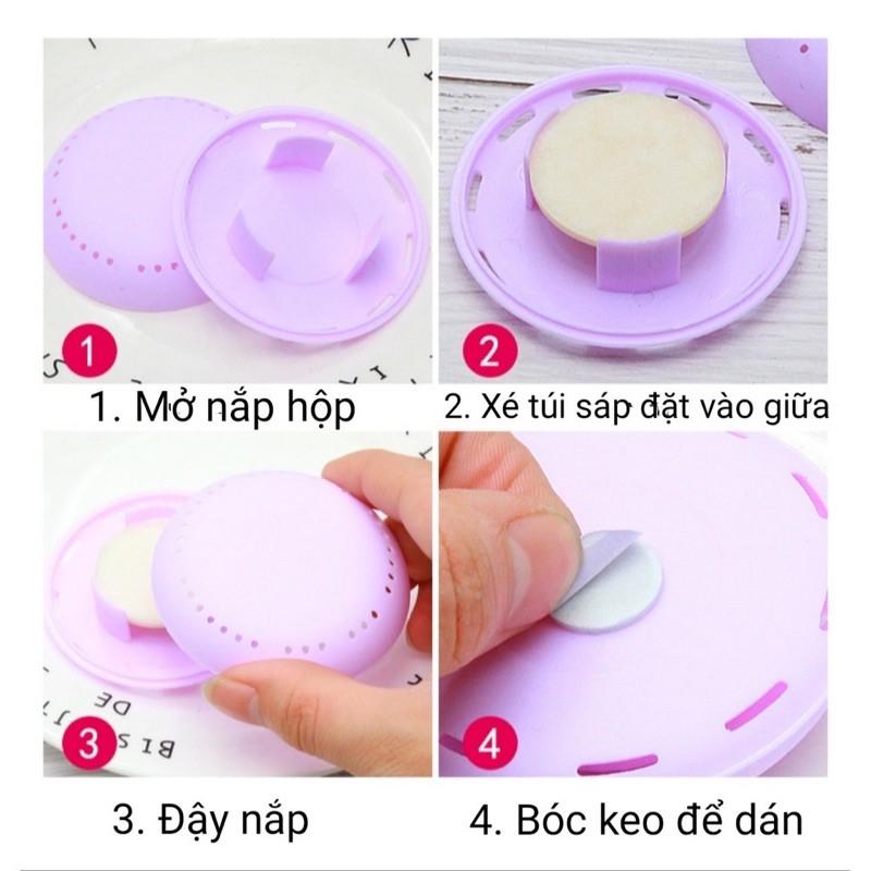 3 Hộp Sáp Thơm Phòng Dán Tường (tặng thêm 1 cục sáp thơm)